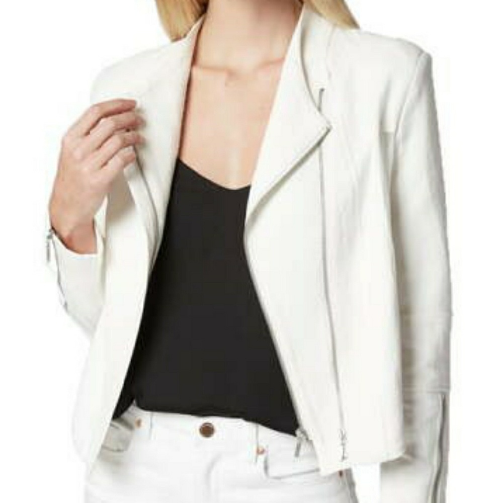 Blank NYC White Moto Jacket